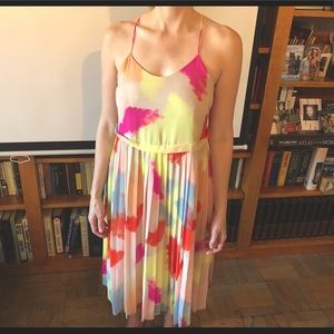 1 State Flowy Dress with straps Multi Color XS